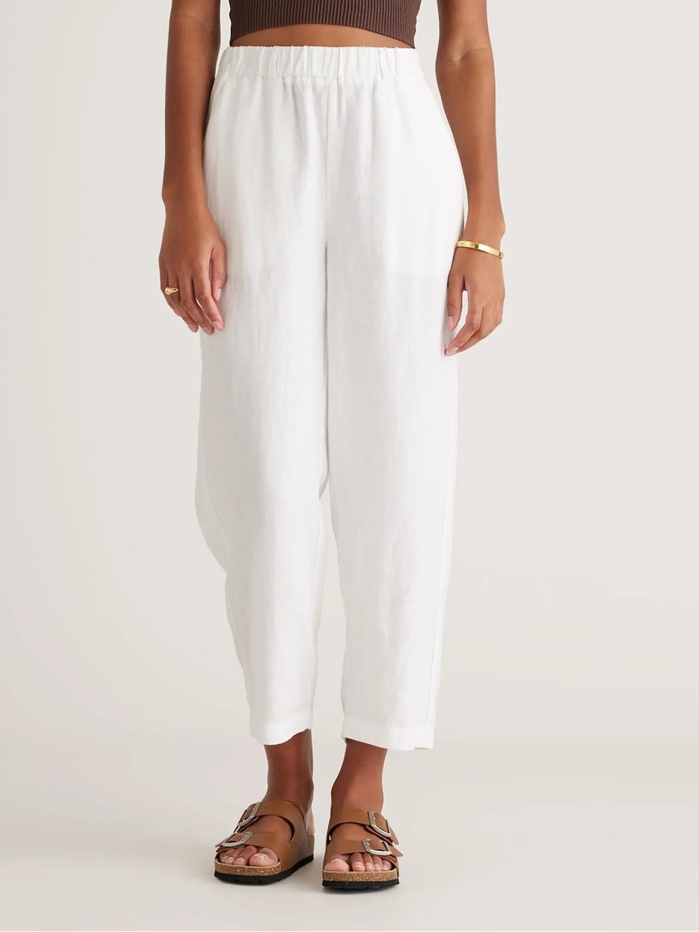 Quince 100% European Linen Pants - White